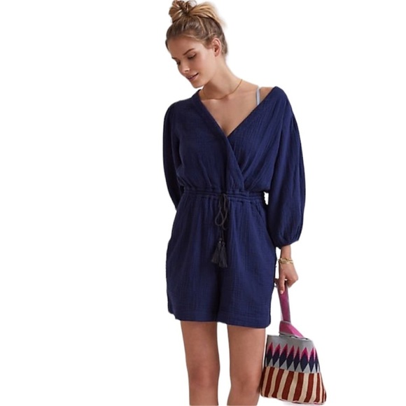Anthropologie Pants - Anthropologie Maeve Celia Gauzy Romper Size Medium